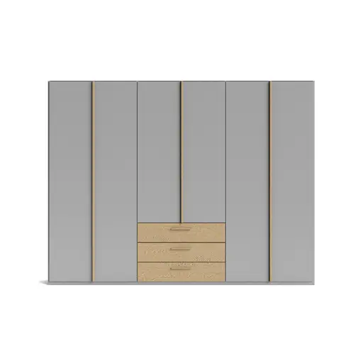 Drehtürenschrank Caluma - B. ca. 300cm, Lack, Taupe