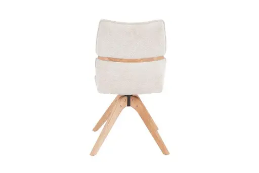 Stuhl MAROU - drehbar, Stoff, Beige