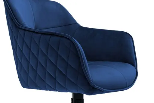 Armlehnstuhl - drehbar, Samt, Blau