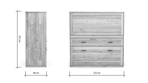 Sekretär Faro 6.0 - Wildeiche massiv, natur geölt