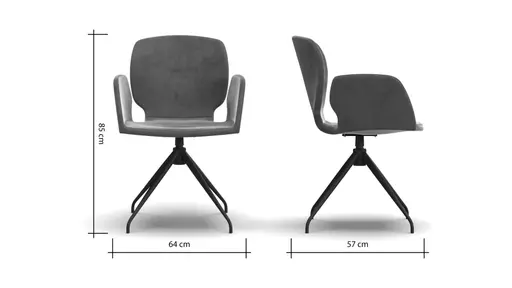Armlehnstuhl Saltino - drehbar, Stoff, Schlammgrün