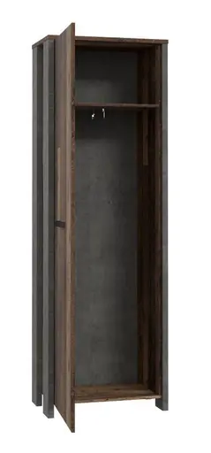 Garderobenschrank FEA - Vintage Dekor, Betonoptik