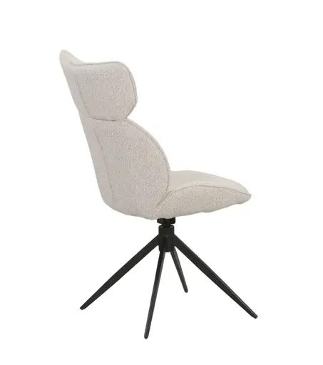 Stuhl MIRNA - drehbar, Stoff, Beige