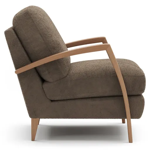 Sessel Karasu - Chic, Stoff, Taupe