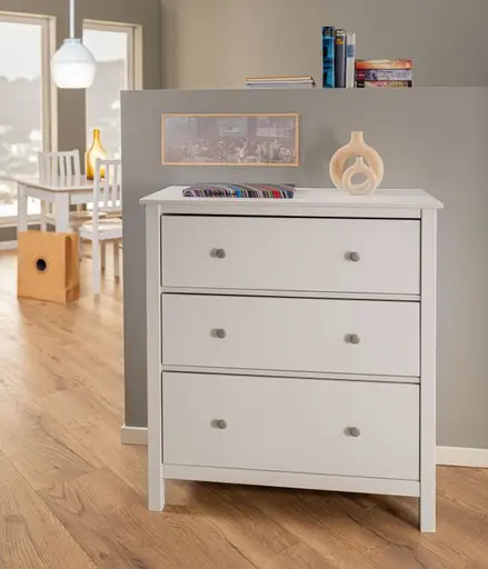 Kommode - B ca. 85 cm, Weiß