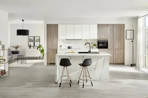 Inselküche EM Senso 1 324, Weiß