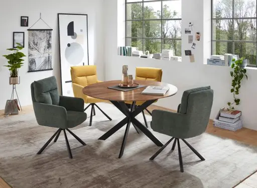 Armlehnstuhl - drehbar, Microfaser, Grau