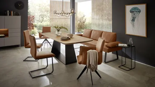 Freischwinger Elda - Leder, Cognac