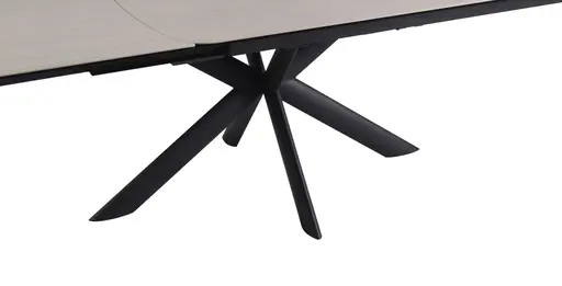 Esstisch MAXIE - ausziehbar, LB ca. 190x98 cm, Glaskeramik, Travertin farbig