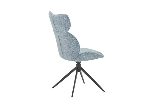 Stuhl MIRNA - drehbar, Stoff, Blau