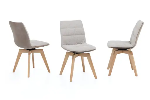 Stuhl - drehbar, Stoff, Rücken Schlamm, Sitz Taupe