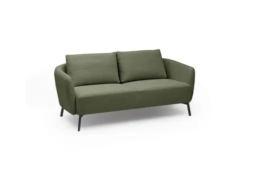 Sofa CARLLOTA - 2,5-Sitzer, Stoff, Dunkelgrün