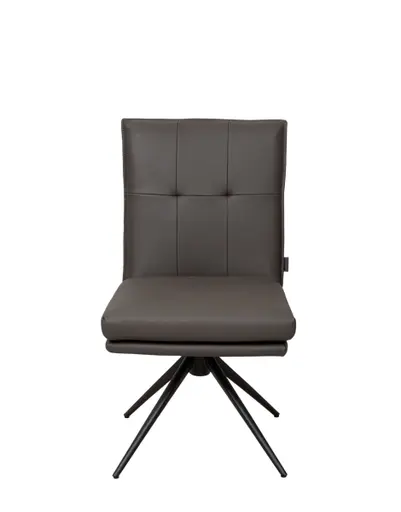 Stuhl MARCELLA - drehbar, Leder, Dunkelbraun