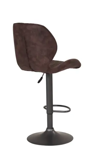 Barhocker - höhenverstellbar, Stoff, Braun