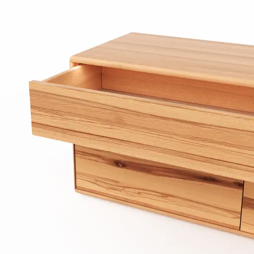 Mediaboard Hillsboro - inkl. Beleuchtung, Buche/Kernbuche natur, geölt