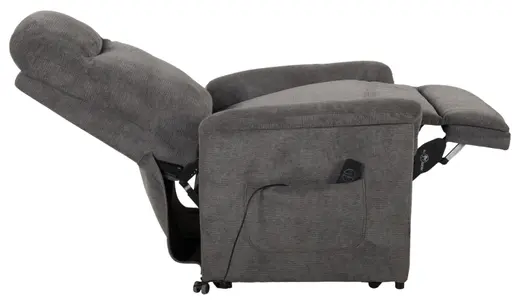 TV-Sessel - Aufstehhilfe, Relaxfunktion, Webstoff, Kieselgrau