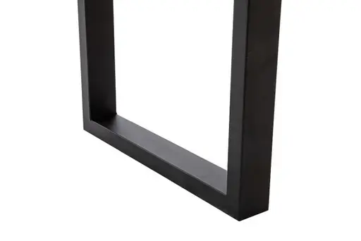 Esstisch - LB ca. 180x90 cm, Wildeiche massiv geölt, Schwarz