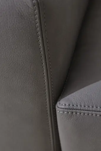 Sofa Anaheim - 3,5-Sitzer, Leder, Anthrazit