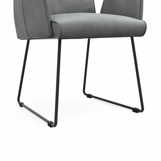 Armlehnstuhl Dinner - Stoff, Grau