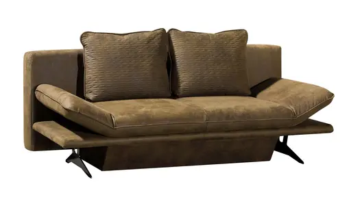 Querschläfer - Schlaffunktion mit Bettkasten, Stoff, Grün