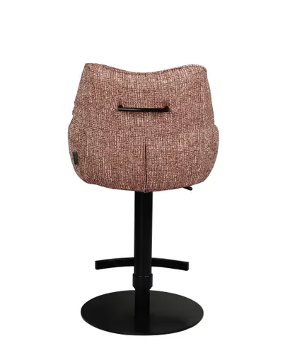 Barhocker MATTEA - drehbar, höhenverstellbar, Stoff, Bordeaux