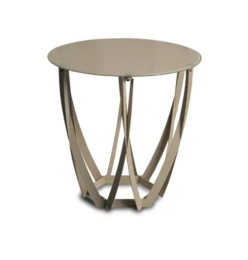 Beistelltisch - Ø/H ca. 50x50 cm, Cremeweiß