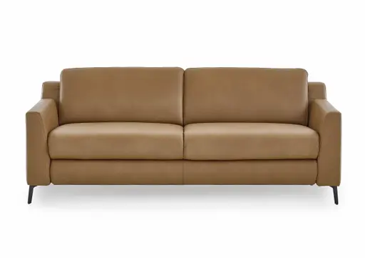 Sofa - 2,5-Sitzer, Leder, Braun