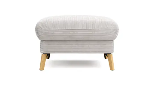 Hocker Maryville - LB ca. 74x74 cm, Stoff, Beige