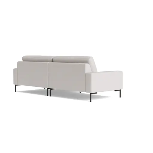 Ecksofa Enna - 1,75-Sitzer, Longchair rechts, Stoff, Offwhite