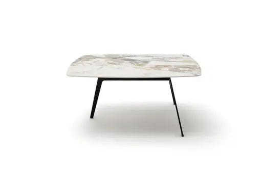 Couchtisch Susa - LBH ca. 90x70x40 cm, Keramik, Graubeige