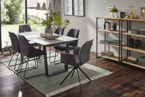 Esstisch Dinner - LB ca. 200x95 cm, Kunststoff, Hellgrau