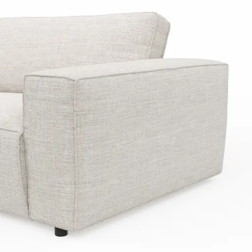 Ecksofa Lilaia - 1,5-Sitzer Tief, Ecke, 2-Sitzer rechts, Stoff, Kaschmir