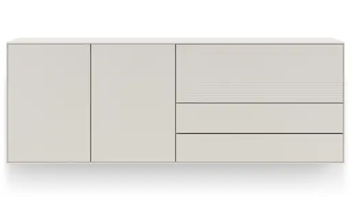Sideboard Colore - B ca. 200 cm, Lack, Weiß