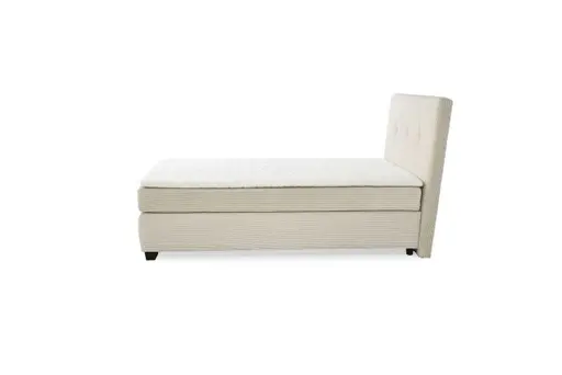 Boxspringbett JILA- Ligefläche ca. 120x200 cm, Stoff, Beige