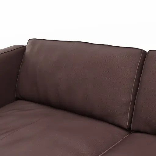 Sofa Aprino 3 - 3,5-Sitzer XXL, Dickleder, Dunkelbraun, Armlehne Kissen