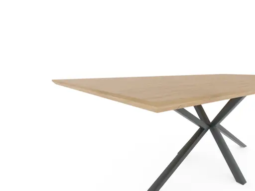 Esstisch Due Viso - LB ca. 220x100 cm, Wildeiche massiv, geölt