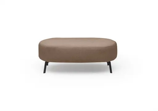 Hocker CARLLOTA - LB. ca. 125x73 cm, Stoff, Taupe