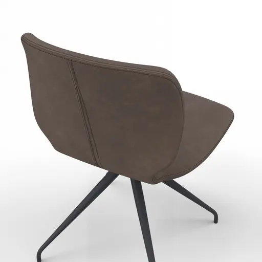 Stuhl Saltino - Stoff, Dunkelbraun