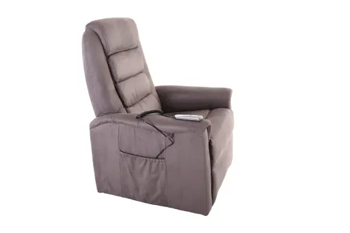 TV-Sessel MYRON - Aufstehhilfe, Relaxfunktion, Stoff, Braun