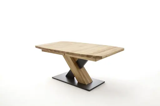 Esstisch - ausziehbar, LB ca. 140x90 cm, Wildeiche massiv