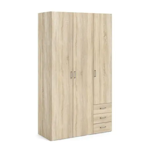 Drehtürenschrank- B ca. 116 cm, Eiche Dekor