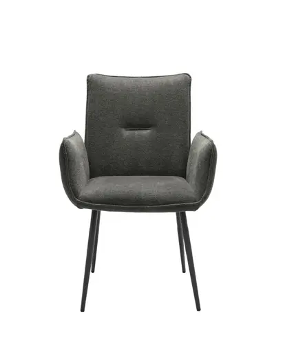 Armlehnstuhl MARCELA - Stoff, Anthrazit