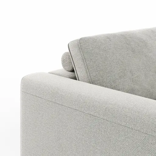 Wohnlandschaft Solano - Longchair Links, 2-Sitzer, Ecke Rechts, Stoff, Hellgrau