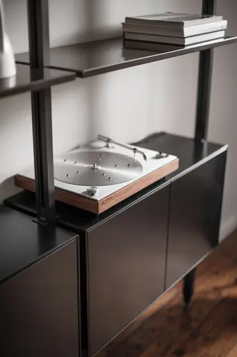 Regal Edge - B ca. 283 cm, Lack, Schwarz