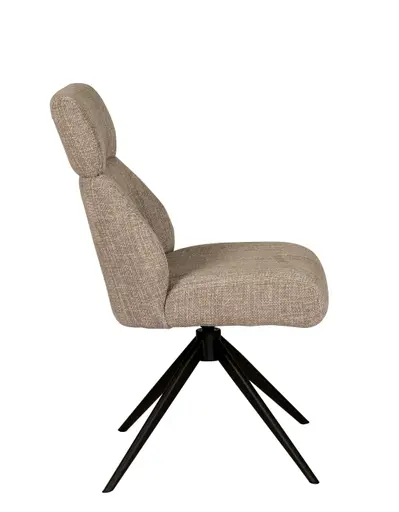 Stuhl MILILANI - drehbar, Stoff, Taupe
