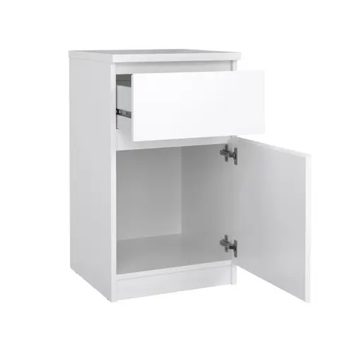 Nachtkonsole- B ca. 40 cm, Weiß, Hochglanz