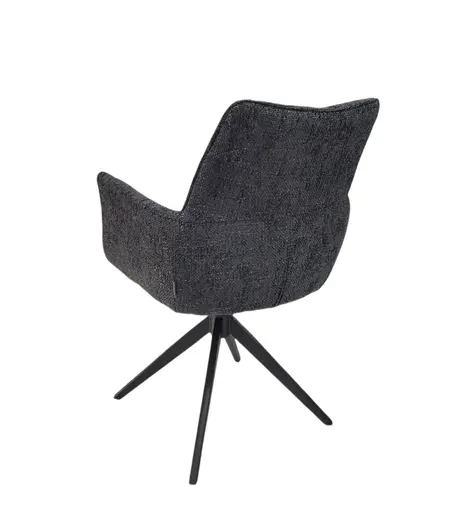 Armlehnstuhl MILENA - drehbar, Stoff, Anthrazit