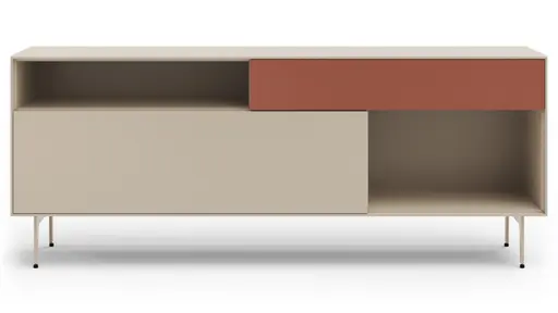 Sideboard Colore - B ca. 180 cm, Lack, Kaschmir