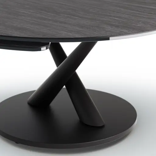 Couchtisch Spessa - LB ca. 128x80 cm, drehbar, Keramik, Anthrazit