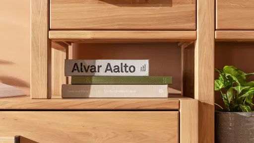 Wohnwand Elara - Eiche massiv, legno geölt